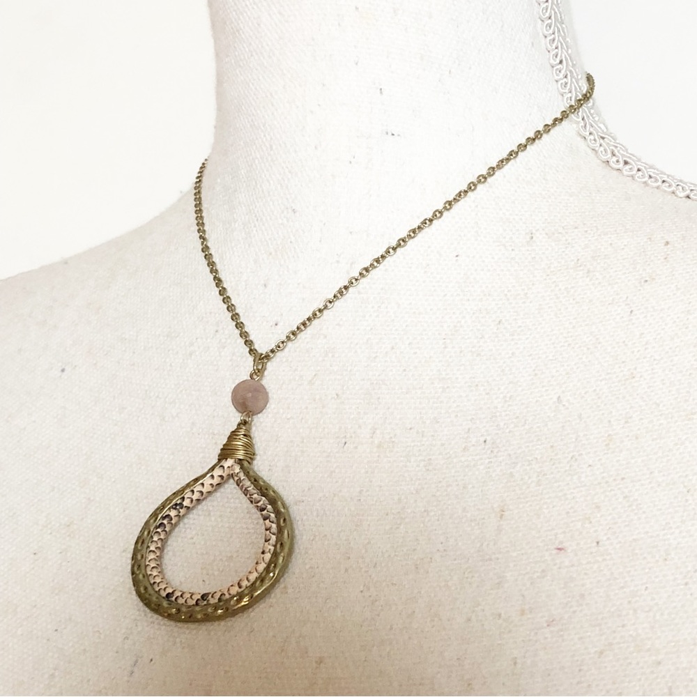 PREMIER DESIGNS River Valley Statement Necklace Gold Tone - Picture 2 of 15